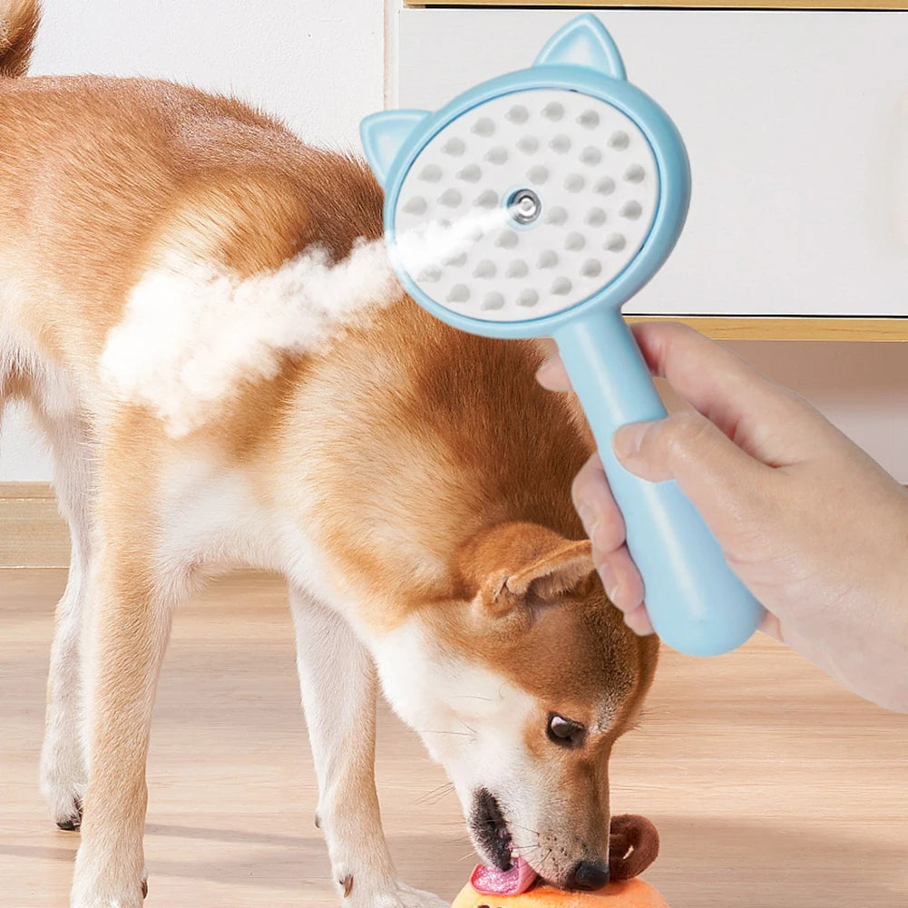 Self-cleaning slicker brush for everyday dog and cat grooming