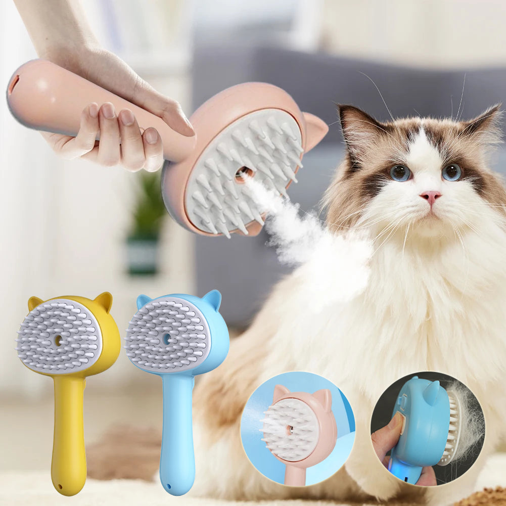 Top1 Pet Care self-cleaning mist grooming brush for dogs and cats