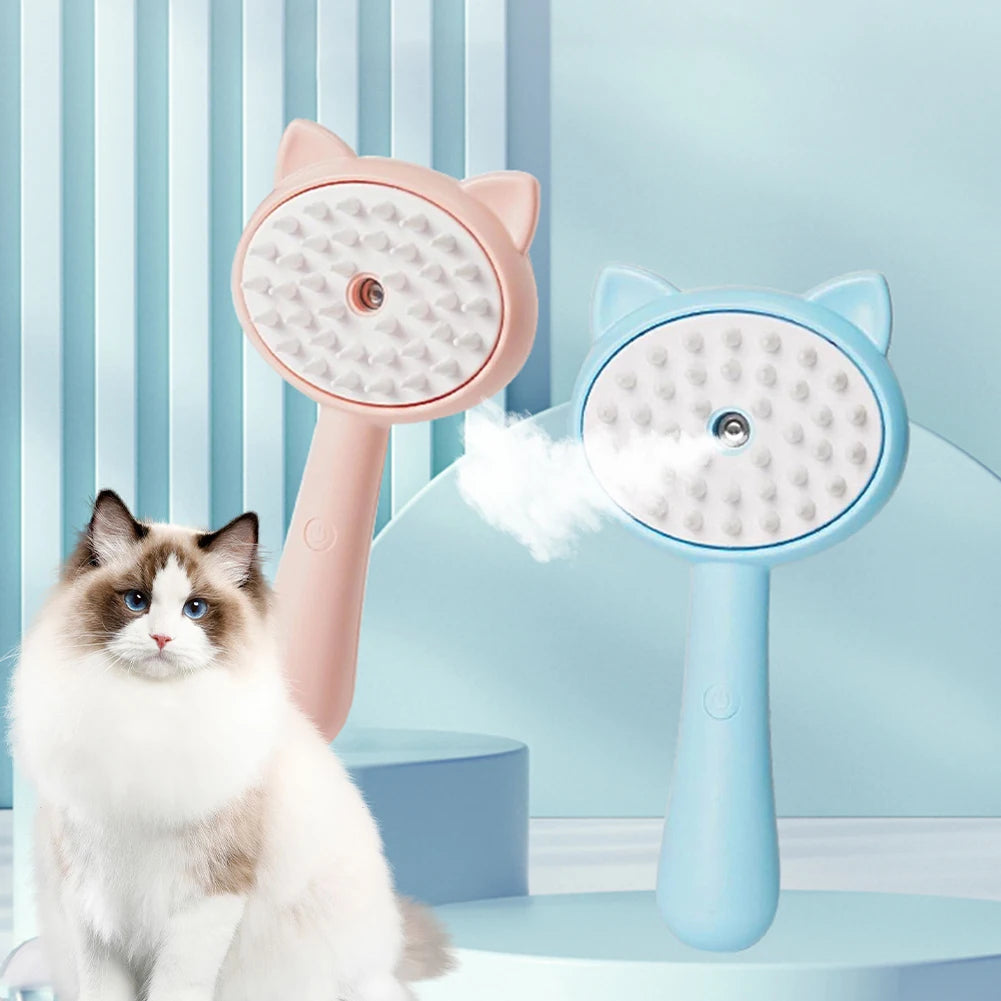 Pet grooming brush designed to help remove loose fur